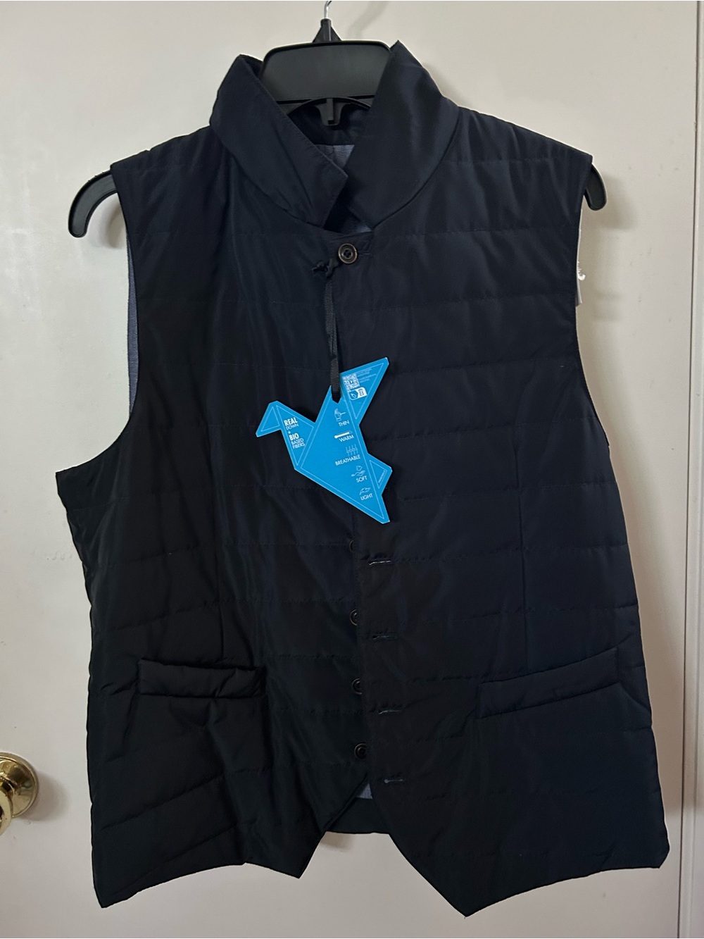 Sonoma Black Quilted Vest with Stand Collar